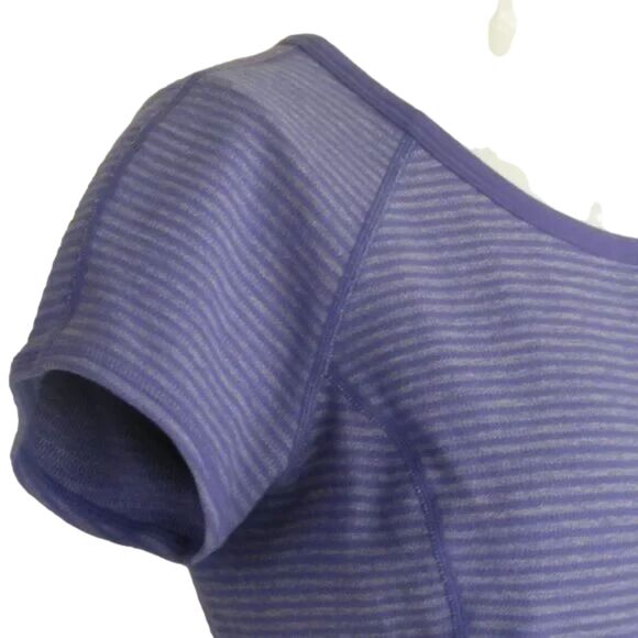 LULULEMON Running Top, 8, Turn Around Short Sleeve, Reversible, Purple - Picture 5 of 12